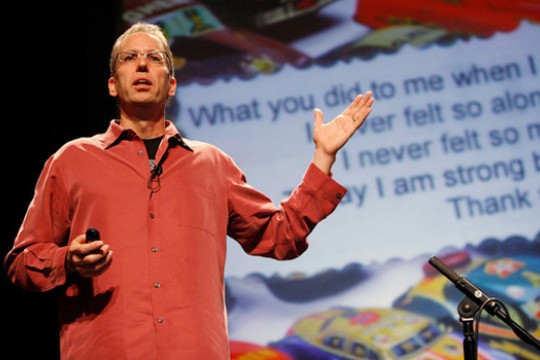 Person presenting at event