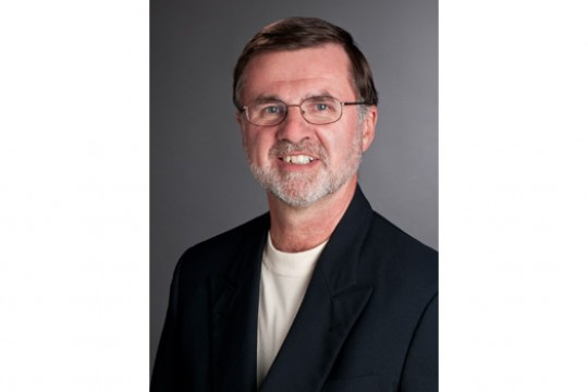 Professor posing for camera