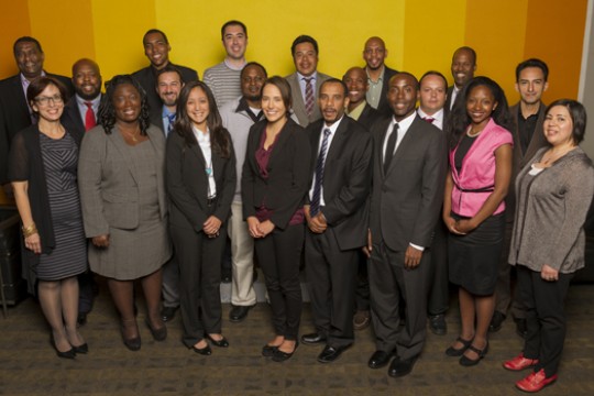 People gathered for picture at event
