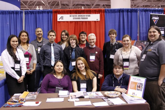 People posing for camera