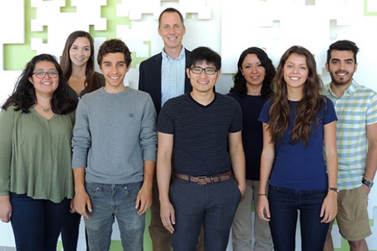 Research team posing for camera