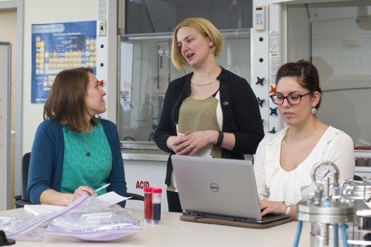 People talking in classroom