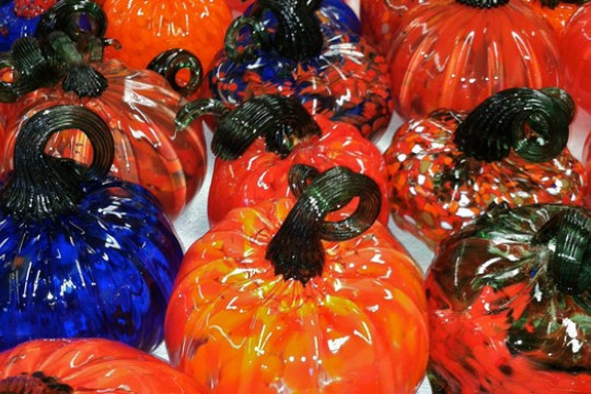 Picture of glass pumpkins