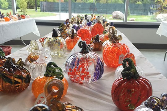 Picture of glass pumpkins