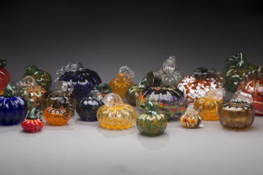 Picture of glass pumpkins