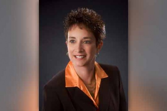 Professor posing for camera