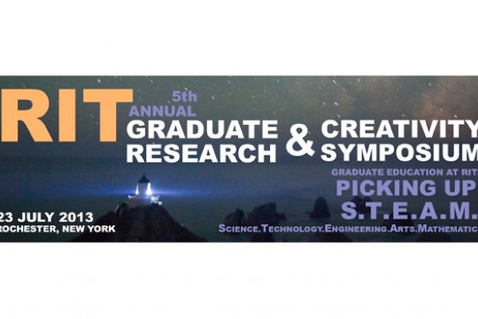 Poster for "RIT's 5th Annual Graduate Research & Creativity Symposium"