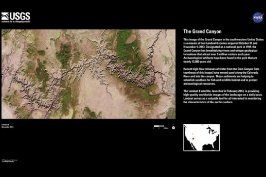 Satellite image of the Grand Canyon