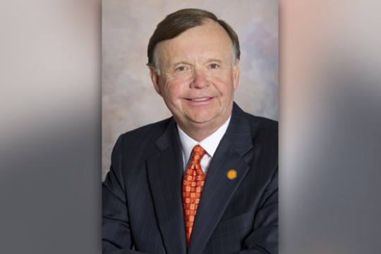 Professor posing for camera