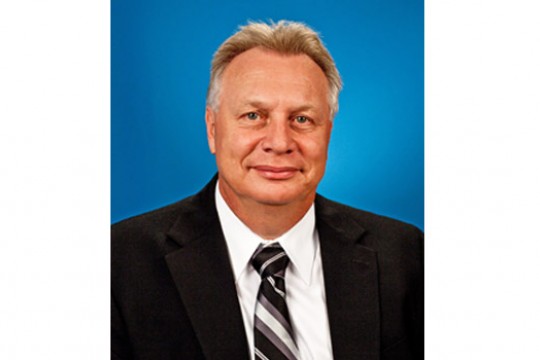 Professor posing for camera