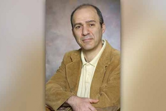 Professor posing for camera