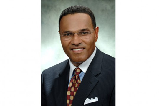 Professor posing for camera