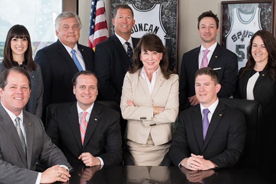 People gathered in room for picture