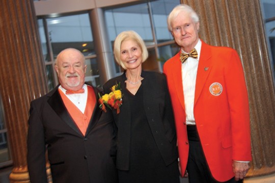 People posing for camera