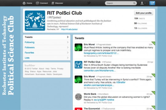 Webpage for "RIT PolSci Club"