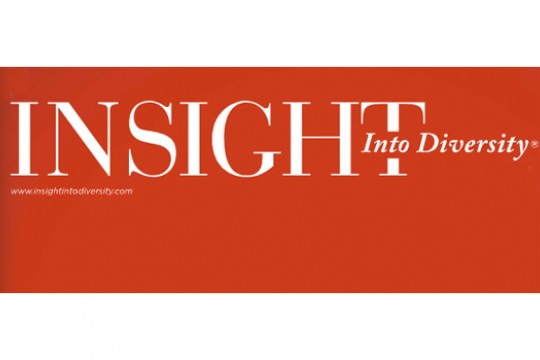 Insight Into Diversity logo on red background.