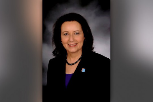 Professor posing for camera