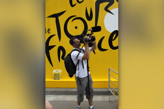 Person holding camera