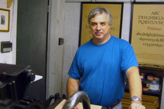 Professor posing for camera