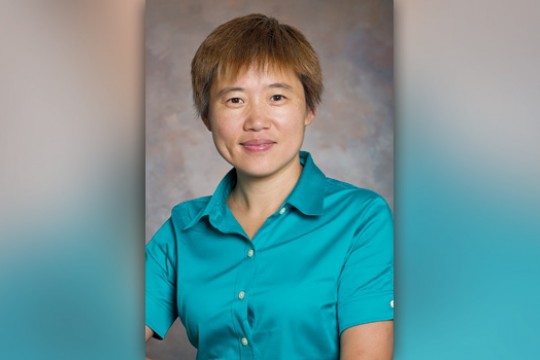 Professor posing for camera