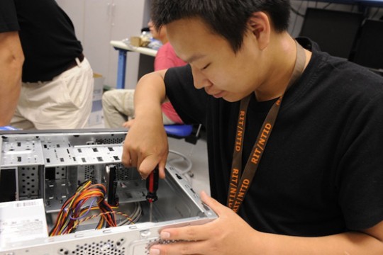 Person working on computer