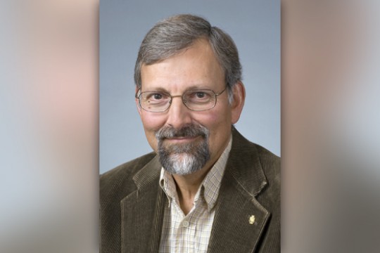 Professor posing for camera