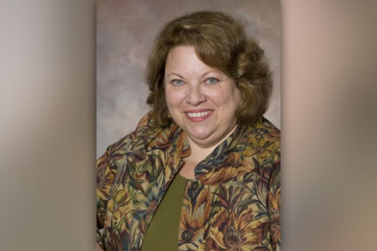 Professor posing for camera