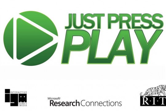 Logo for "Just Press play"