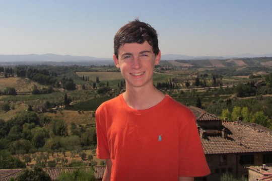 Person posing on balcony 