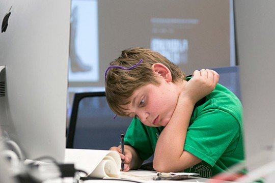 Picture of kid writing