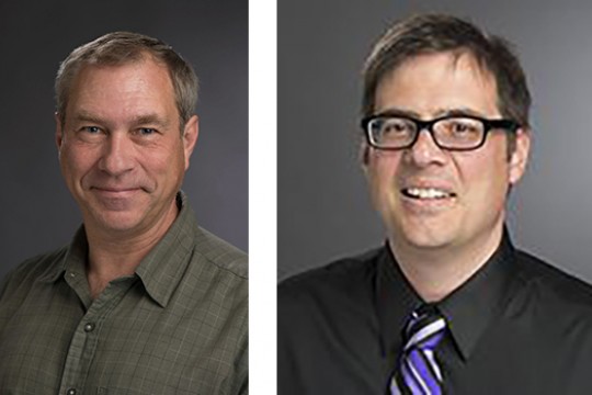 side-by-side images of Jonathan Kruger and John McCluskey.