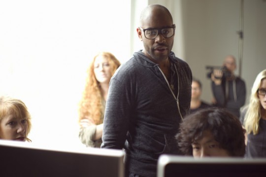 People looking at computers