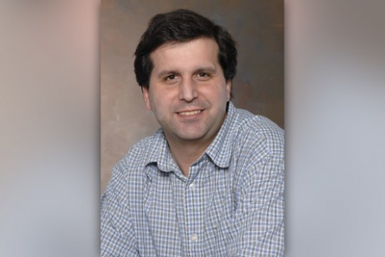 Professor posing for camera