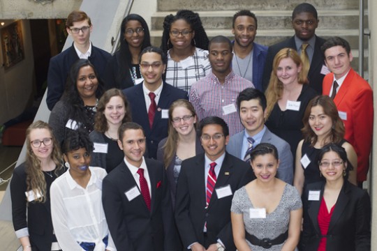 group of student award winners.