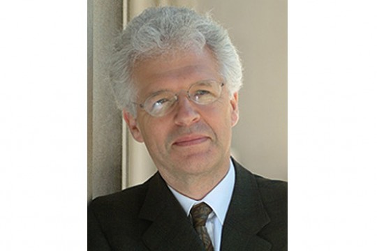 Professor posing for camera