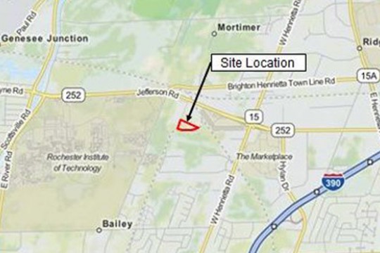 GPS map displaying "site location"