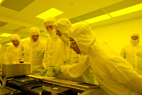 People working in lab