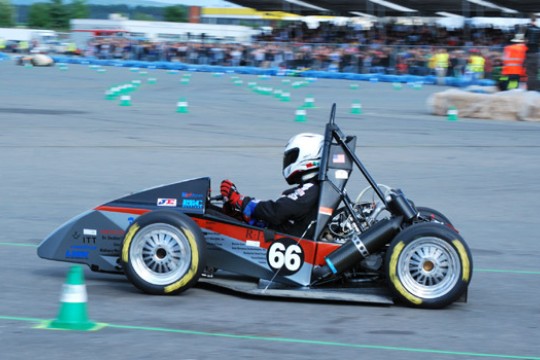 Formula car on track