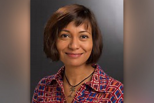 Professor posing for camera