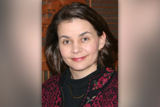 Professor posing for camera