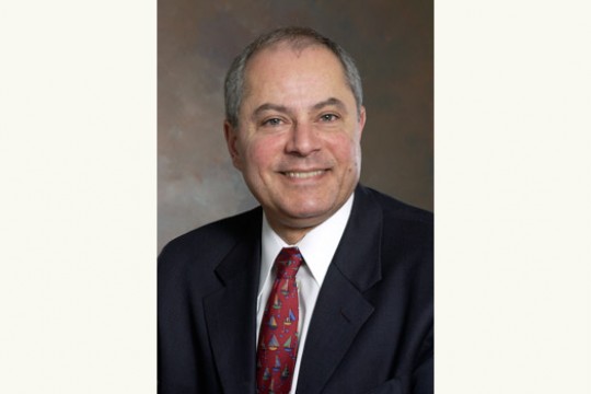 Professor posing for camera