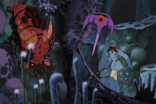 Cartoon of person in forest