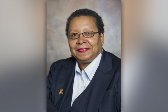 Professor posing for camera