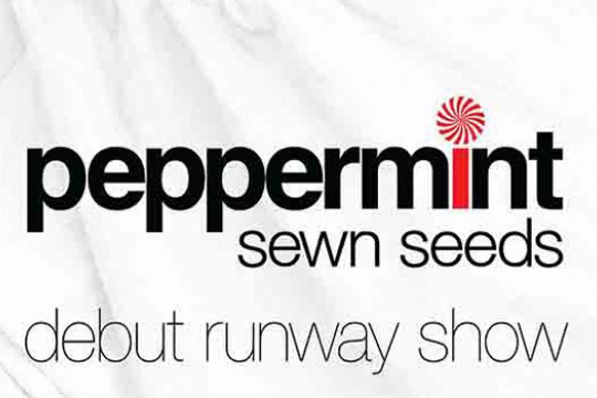 Logo for "peppermint sewn seeds: debut runway show"
