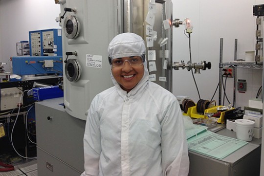 Scientist posing in laboratory