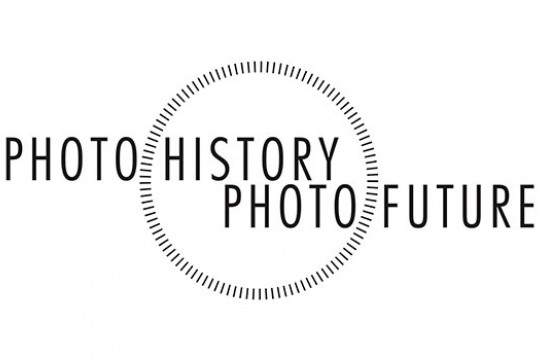 Photo History Photo Future black and white logo.