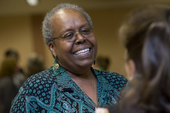 People talking at event