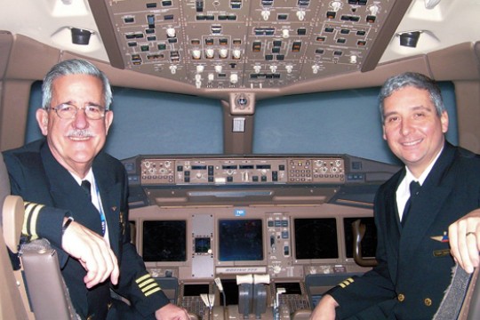 Pilots posing for camera