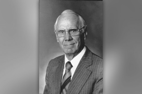 Professor posing for camera