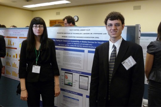 People presenting stage